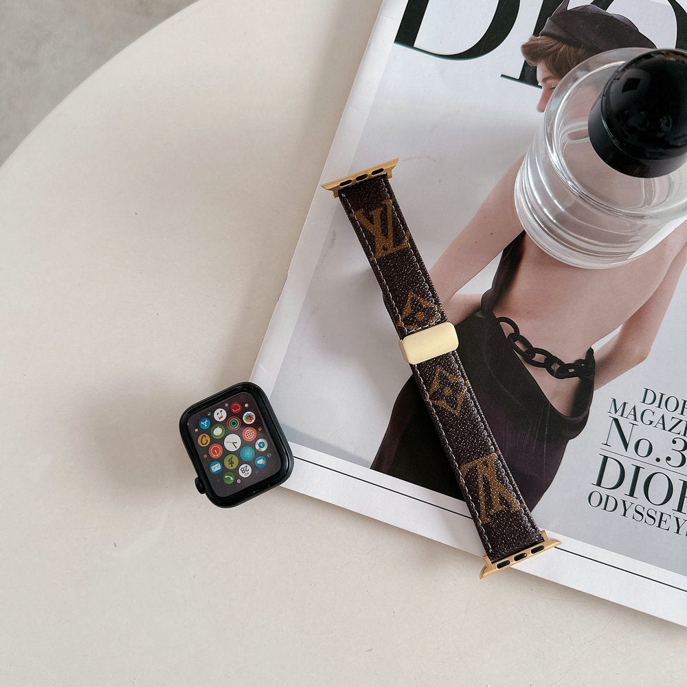 LoveV iWatch Leather Band with Butterfly Clasp