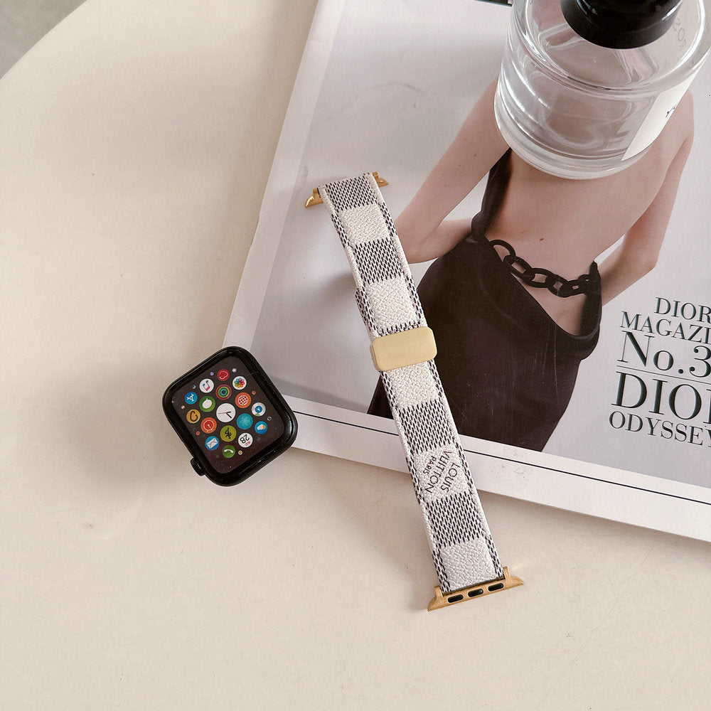 LoveV iWatch Leather Band with Butterfly Clasp