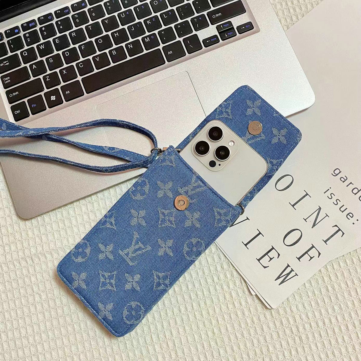 LoveV Denim Universal Wallet Phone Case