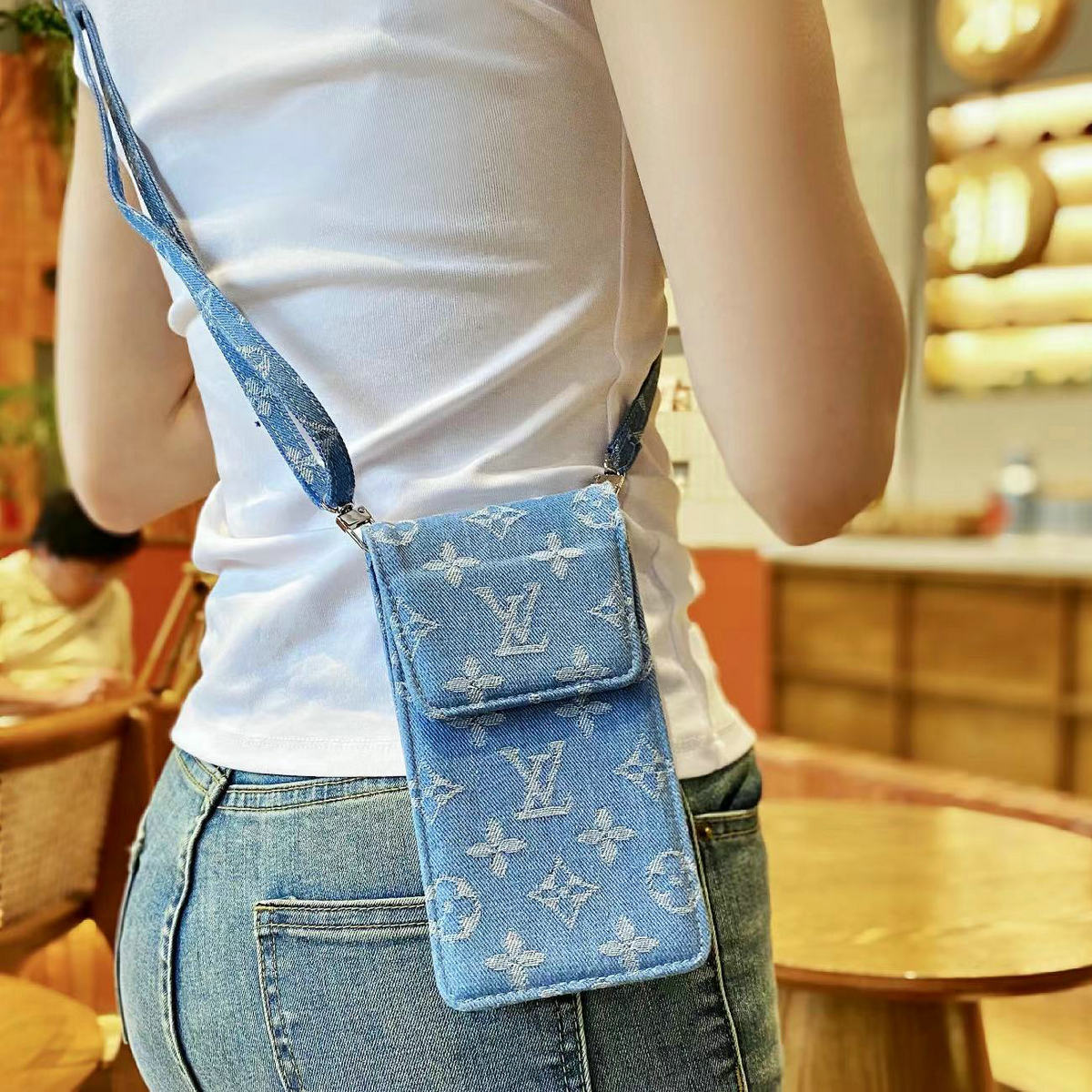 LoveV Denim Universal Wallet Phone Case