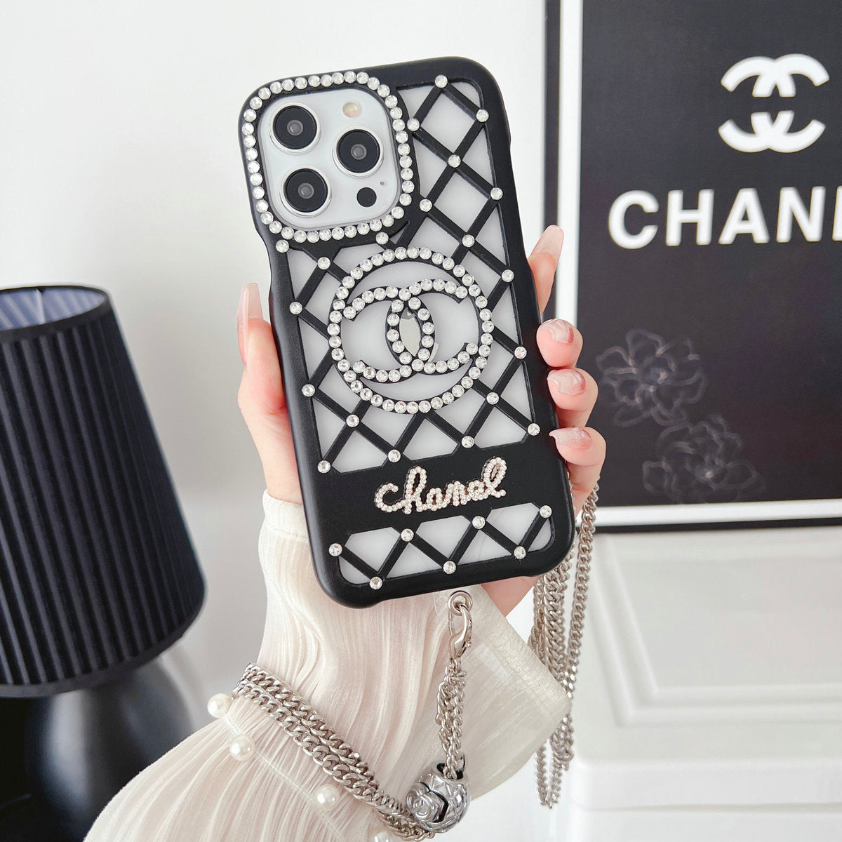 CC Hollow Rhinestone Case