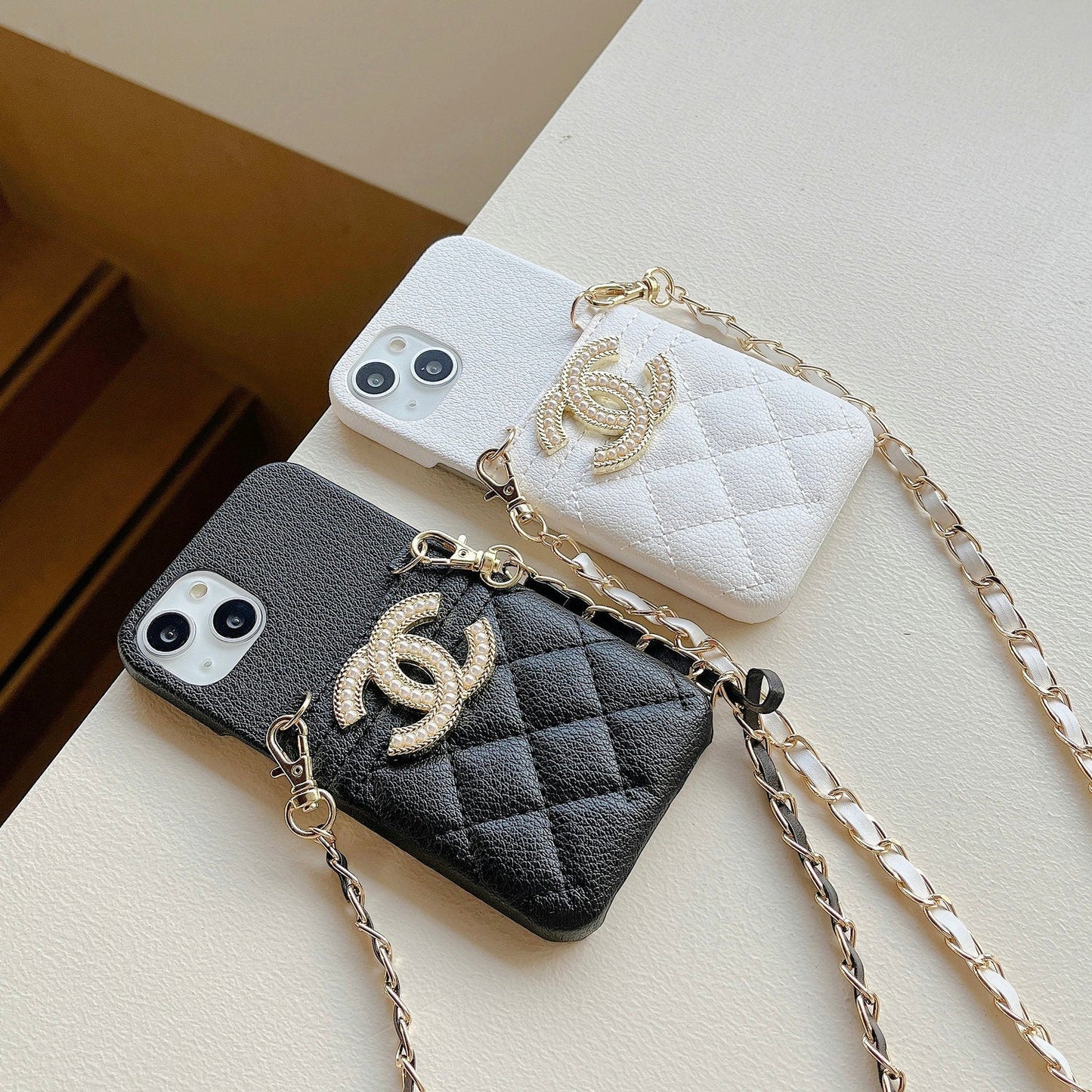 CC Spring Latest Lychee Pattern Diagonal Phone Case