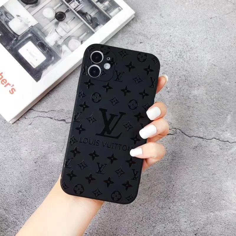 Pure Black Fancy Phone Case For iPhone 13