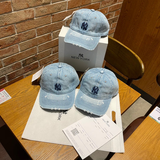 New Arrival Baseball Cap with Duckbill! Denim Fabric! Distressed Treatment! Super Stylish and Unique!