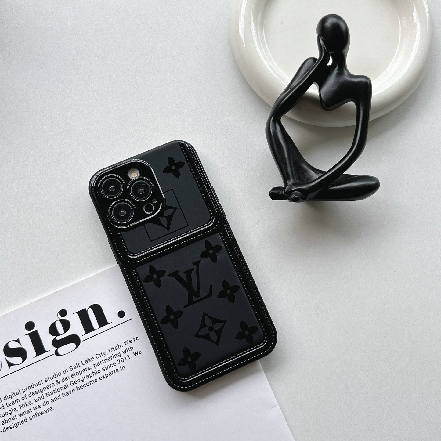 LoveV Pure Black Premium Phone Case