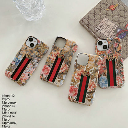 Flower GG Metal Logo Phone Case