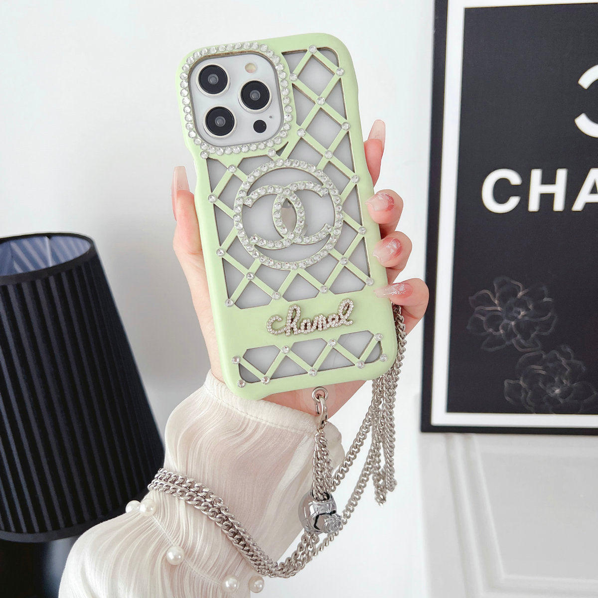 CC Hollow Rhinestone Case