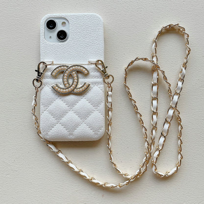 CC Spring Latest Lychee Pattern Diagonal Phone Case