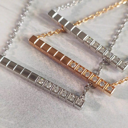 Rose Gold/White Gold Ice Cube Necklace