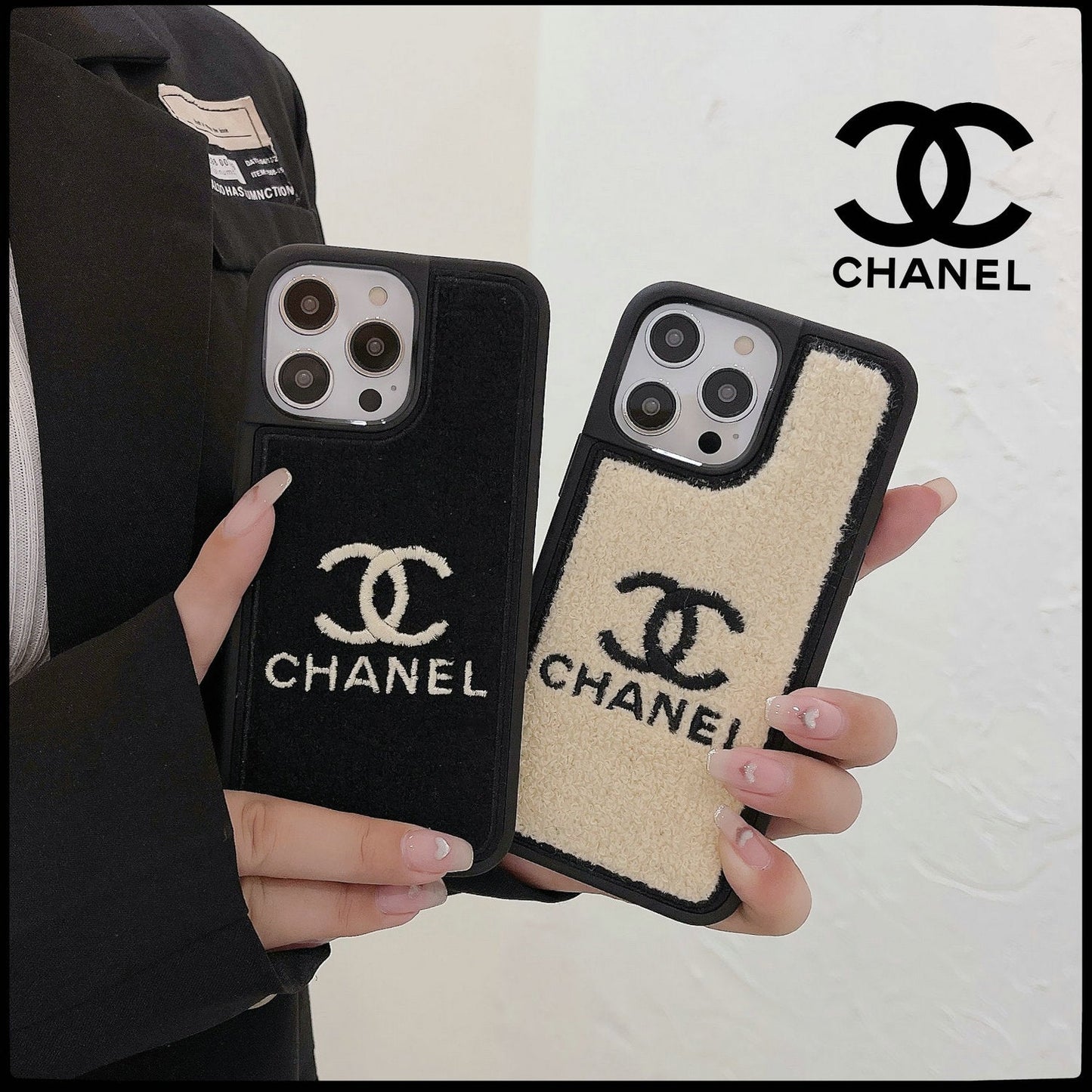 CC Cashmere Embroidered  Iphone Case