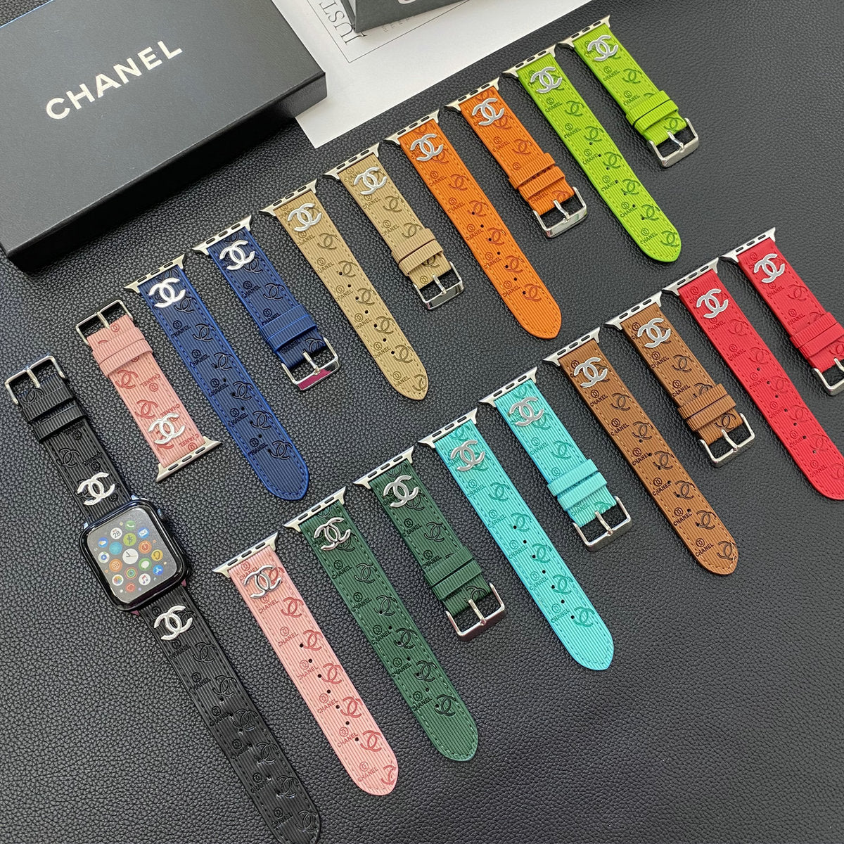 CC 2023 Autumn Patent Leather IWatch Strap