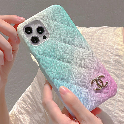 CC Macaron-colored Diamond Phone Case