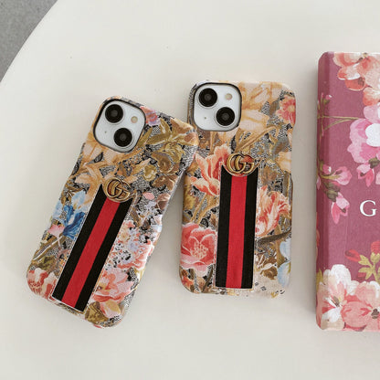 Flower GG Metal Logo Phone Case