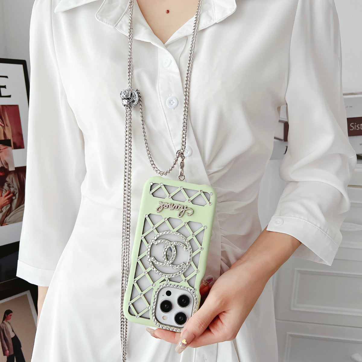 CC Hollow Rhinestone Case