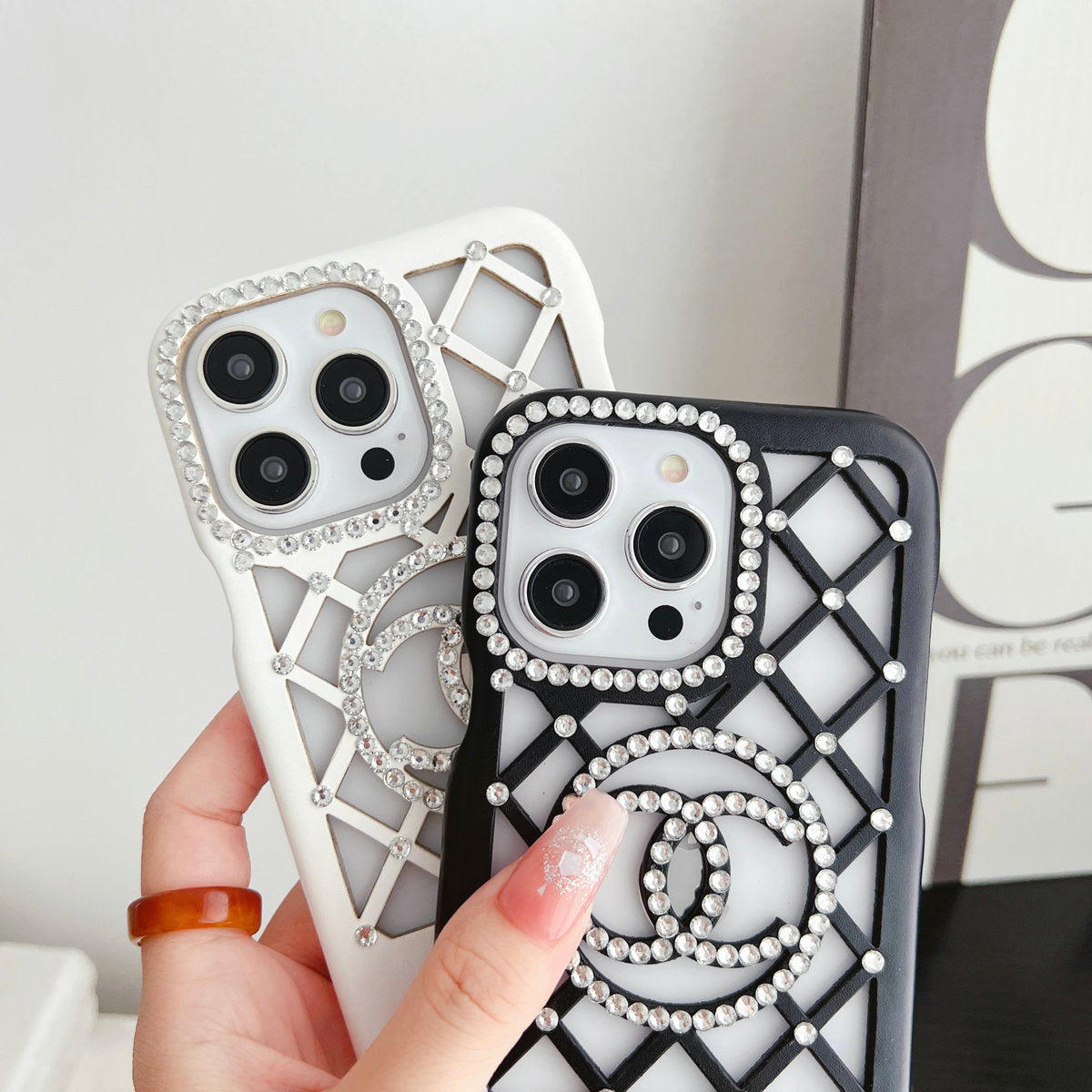 CC Hollow Rhinestone Case