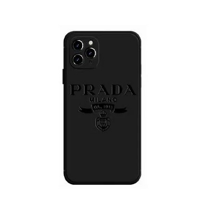 Pure Black Fancy Phone Case For iPhone 13