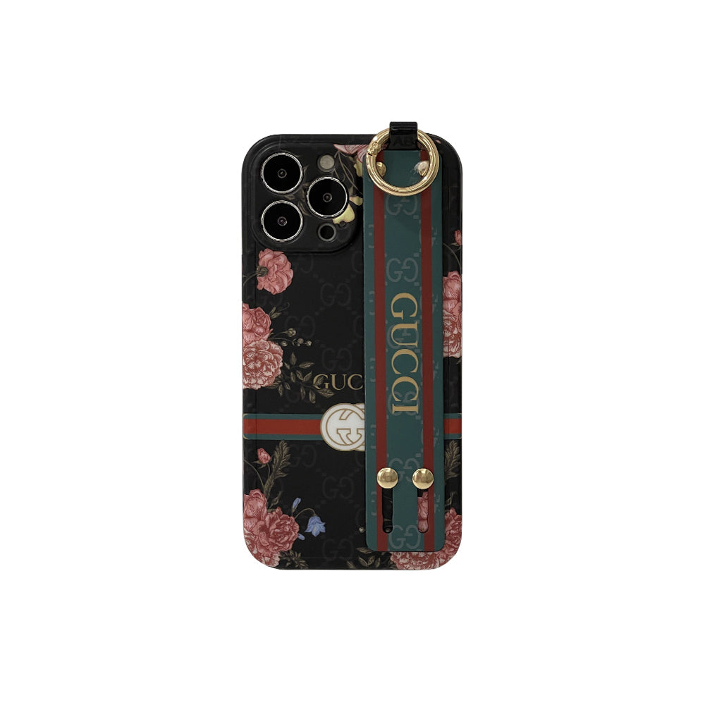 GG Floral Wristband Phone Case