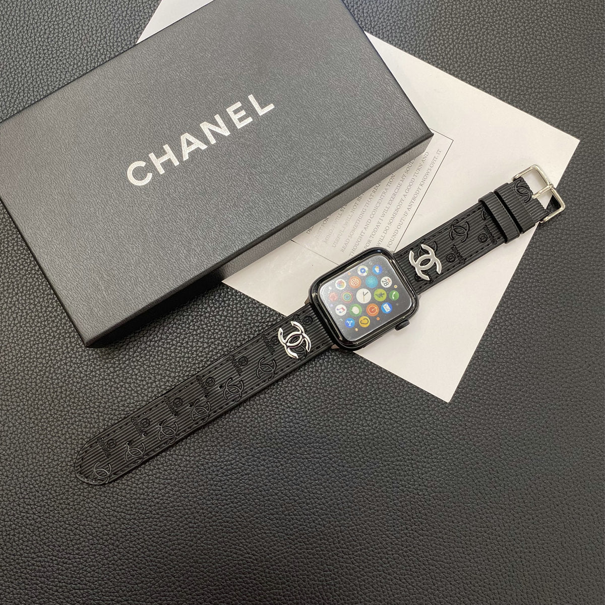 CC 2023 Autumn Patent Leather IWatch Strap