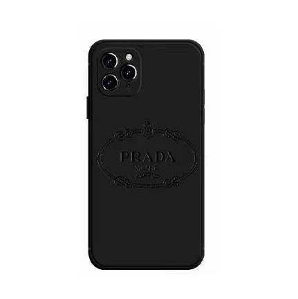 Pure Black Fancy Phone Case For iPhone 13