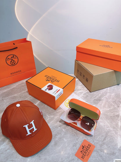 Luxury Head-to-Toe: H Hat and Sunglasses Gift Box for Discerning Fashion Enthusiasts