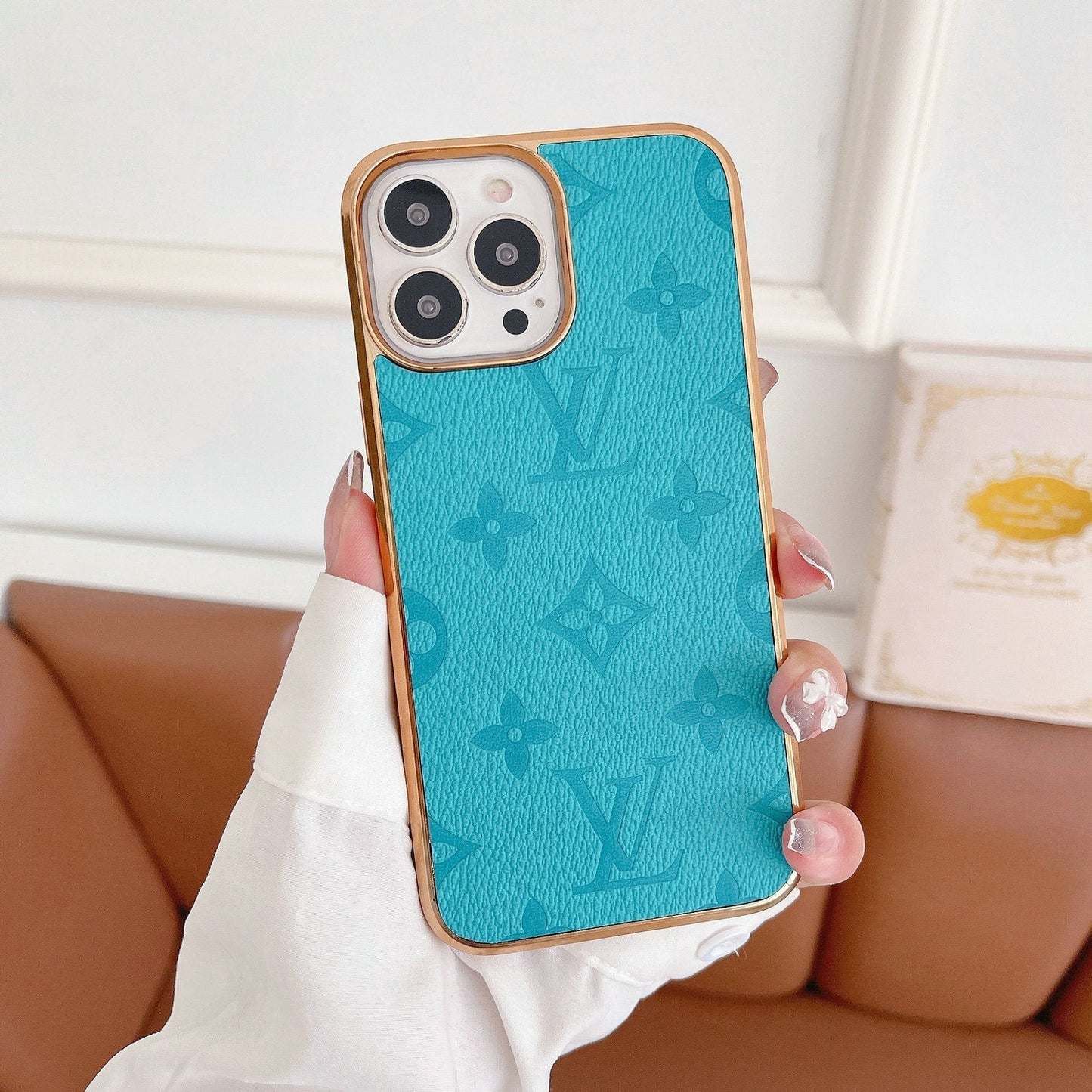 Love Versus Electroplated Embossed Logo Phone Case