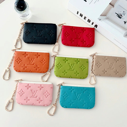 LoveV Embossed Logo Pendant Card Bag/coin Purse