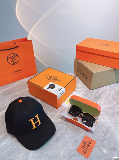 Luxury Head-to-Toe: H Hat and Sunglasses Gift Box for Discerning Fashion Enthusiasts