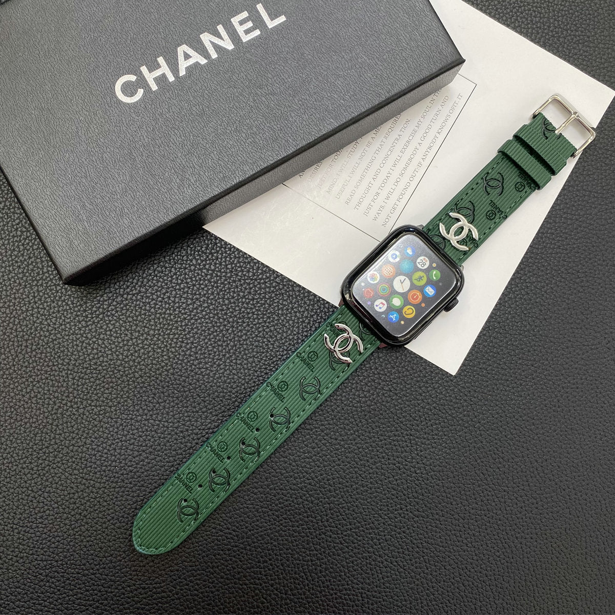 CC 2023 Autumn Patent Leather IWatch Strap