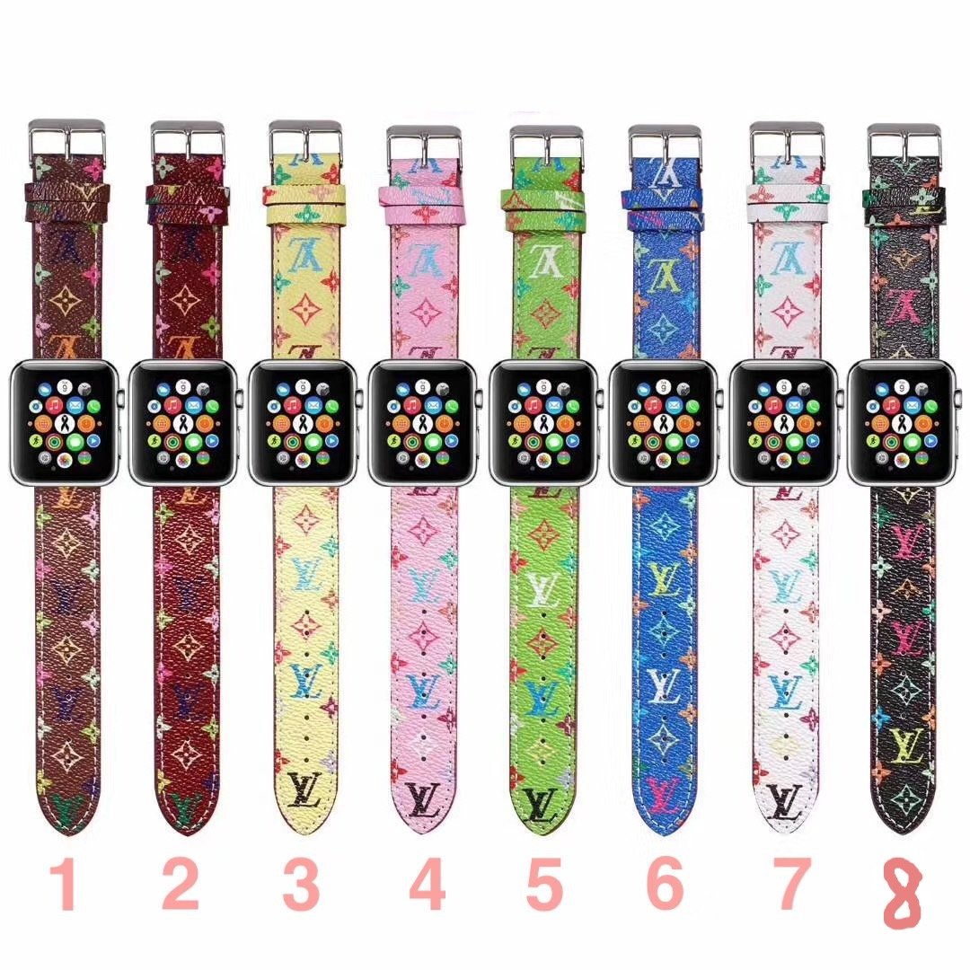 Colorful Letter Printed Watchband For iWatch