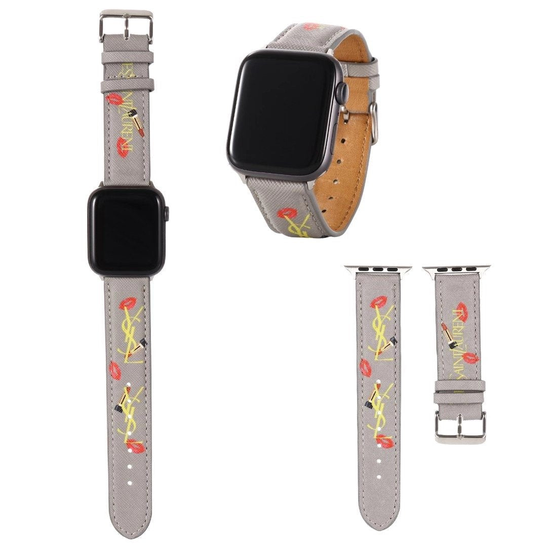 Fancy Letter Design Printed Watchband For iWatch