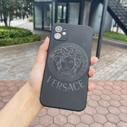 Pure Black Fancy Phone Case For iPhone 13