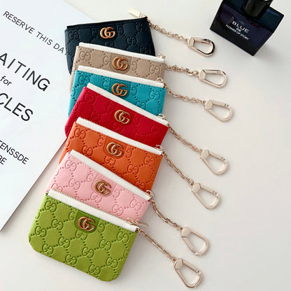 GG Embossed Logo Pendant Card Bag/coin Purse