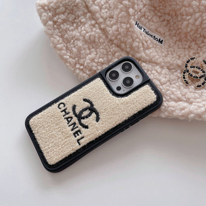 CC Cashmere Embroidered  Iphone Case