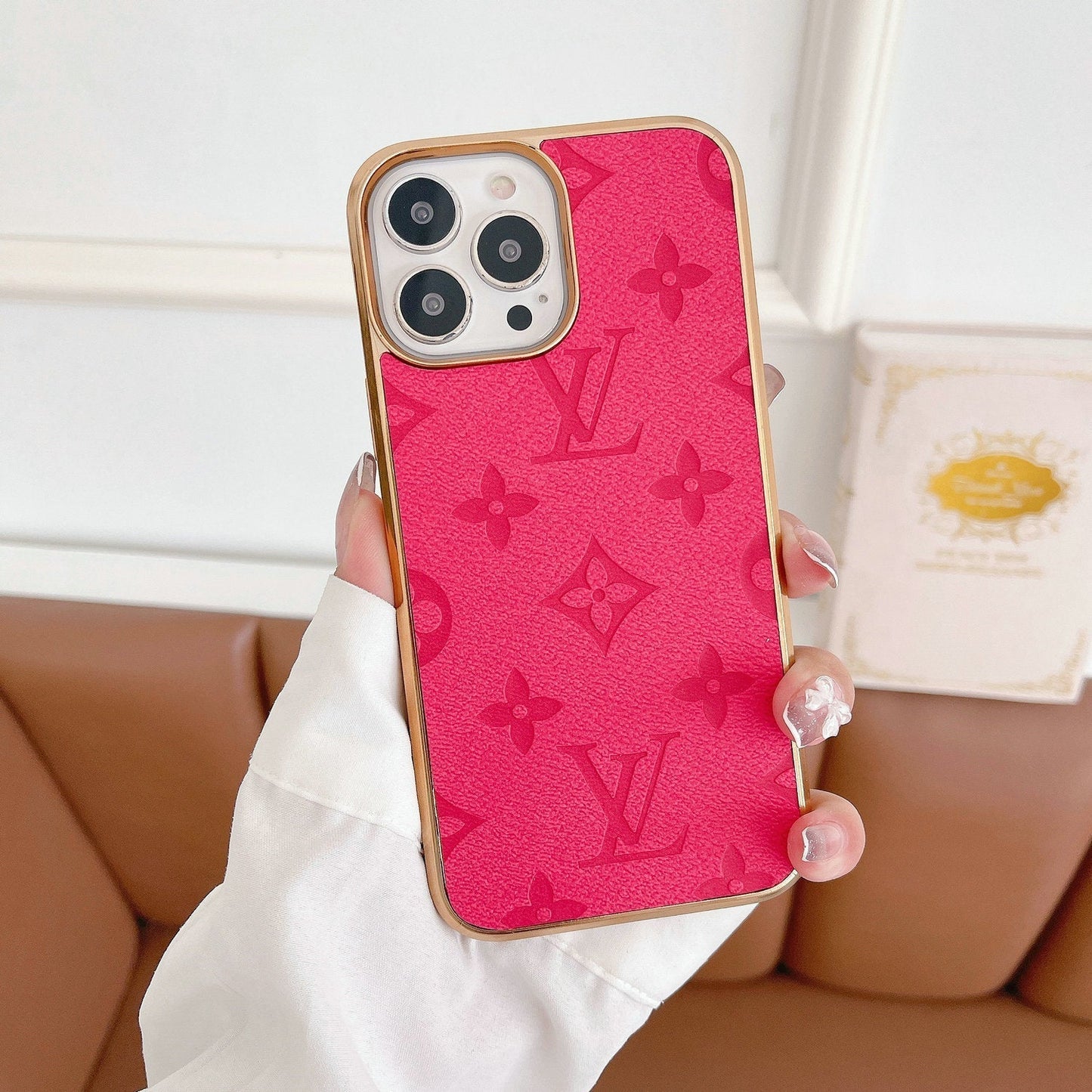 Love Versus Electroplated Embossed Logo Phone Case