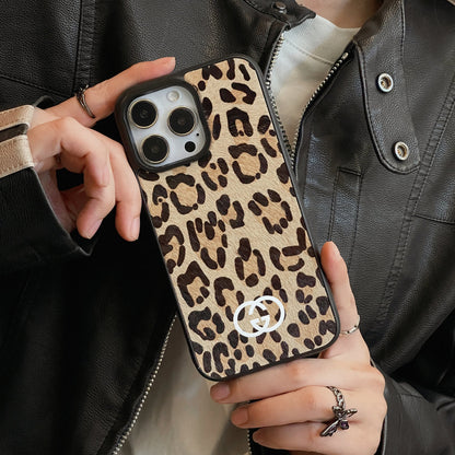 GG Autumn Leopard Fur Case