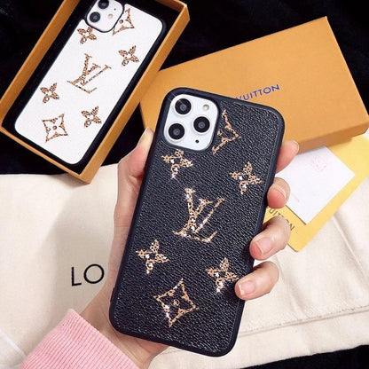 Leopardskin Printed Floral Phone Case For iPhone