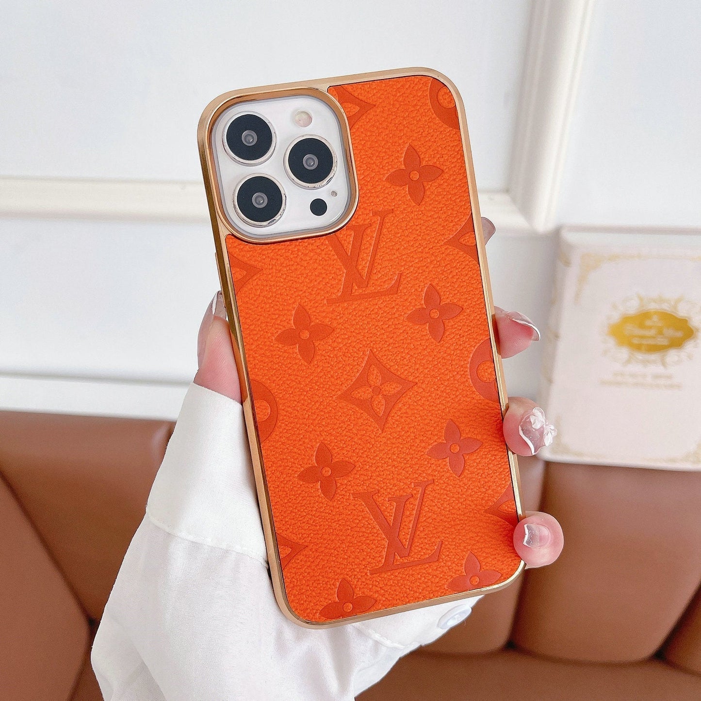 Love Versus Electroplated Embossed Logo Phone Case