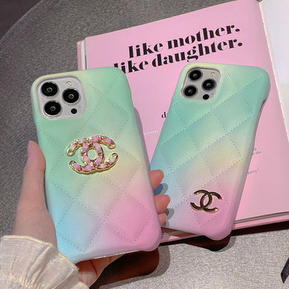 CC Macaron-colored Diamond Phone Case