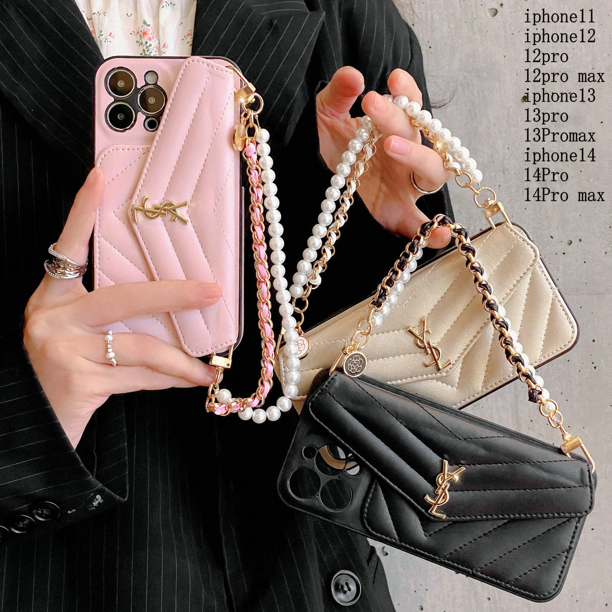 YS1 Handbag Pearl Chain Case