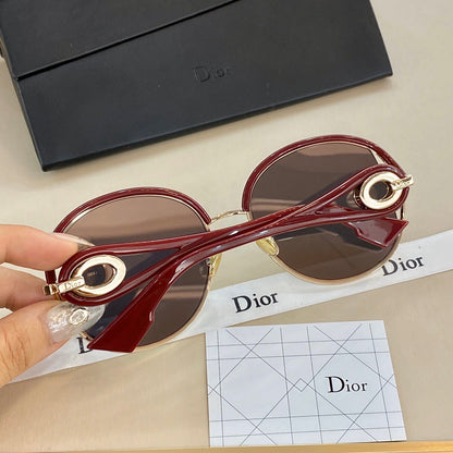 DR Retro Colorblock Sunglasses with Eye-catching Hollow Out Design