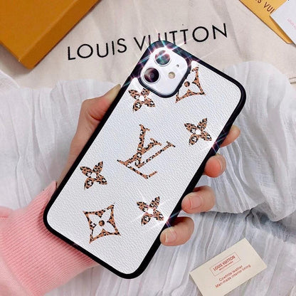 Leopardskin Printed Floral Phone Case For iPhone