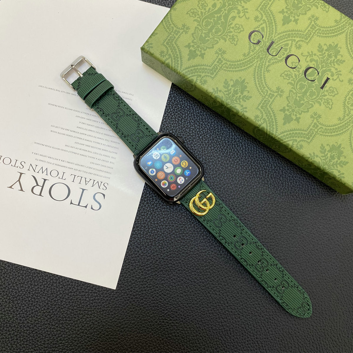 GG 2023 Autumn Patent Leather IWatch Strap