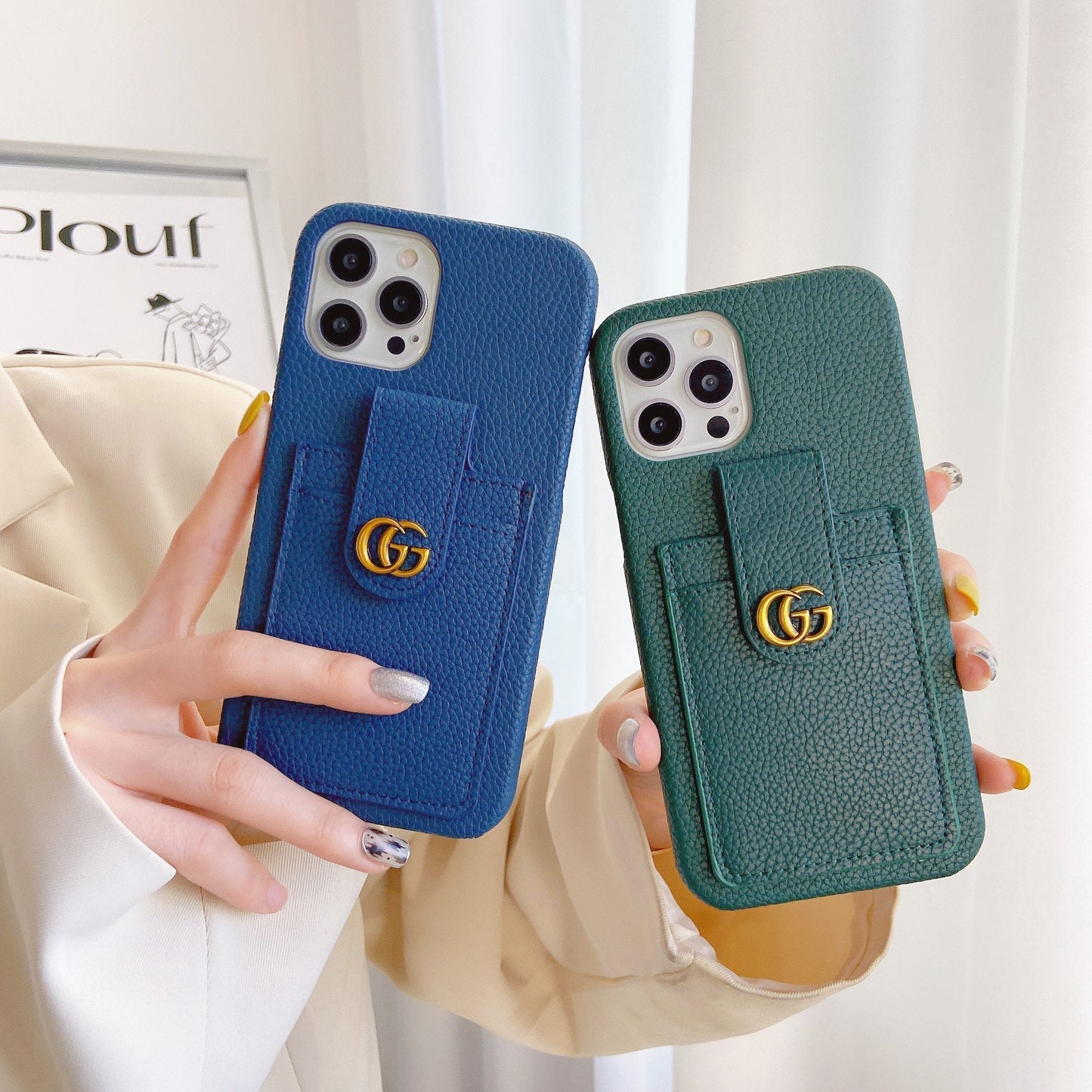 GG Button Design Phone Case For Samsung Galaxy S