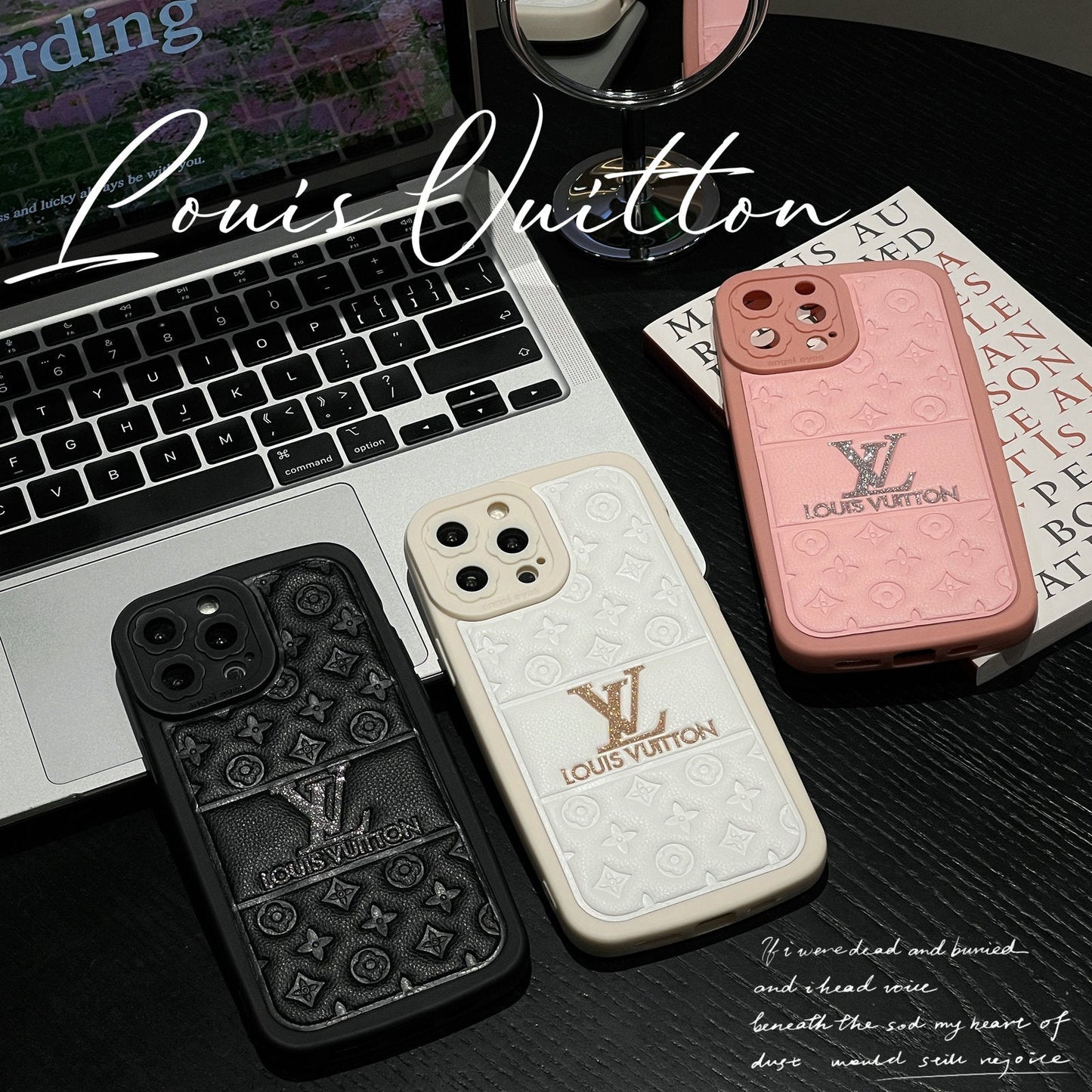 LoveV Spring Latest Logo Embossed with Glitter Phone Case