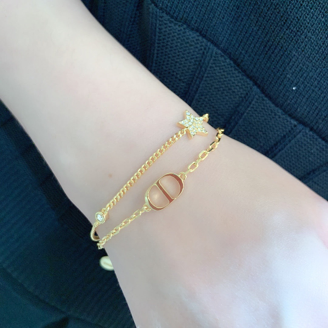 Dual-Layer Star and Moon  Bracelet from CD